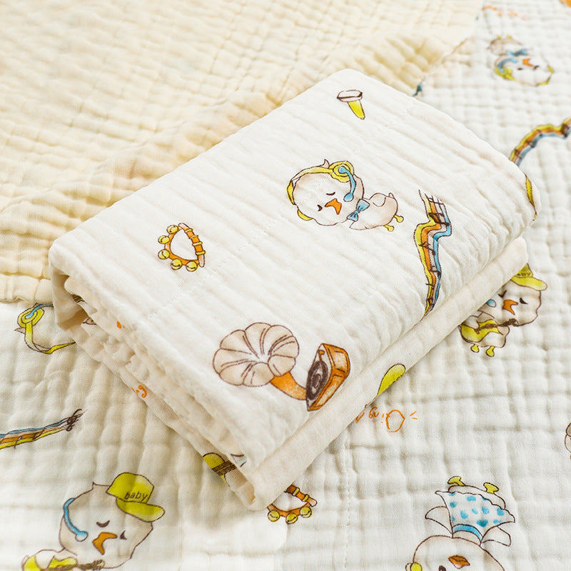 Newborn Baby Printed Pure Cotton Gauze Blanket - BabynBeauty