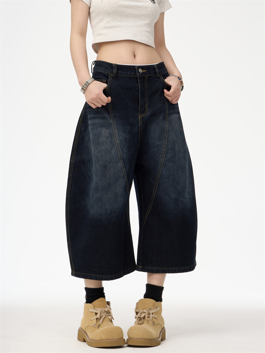 Spring American Retro Embroidered Back Jeans