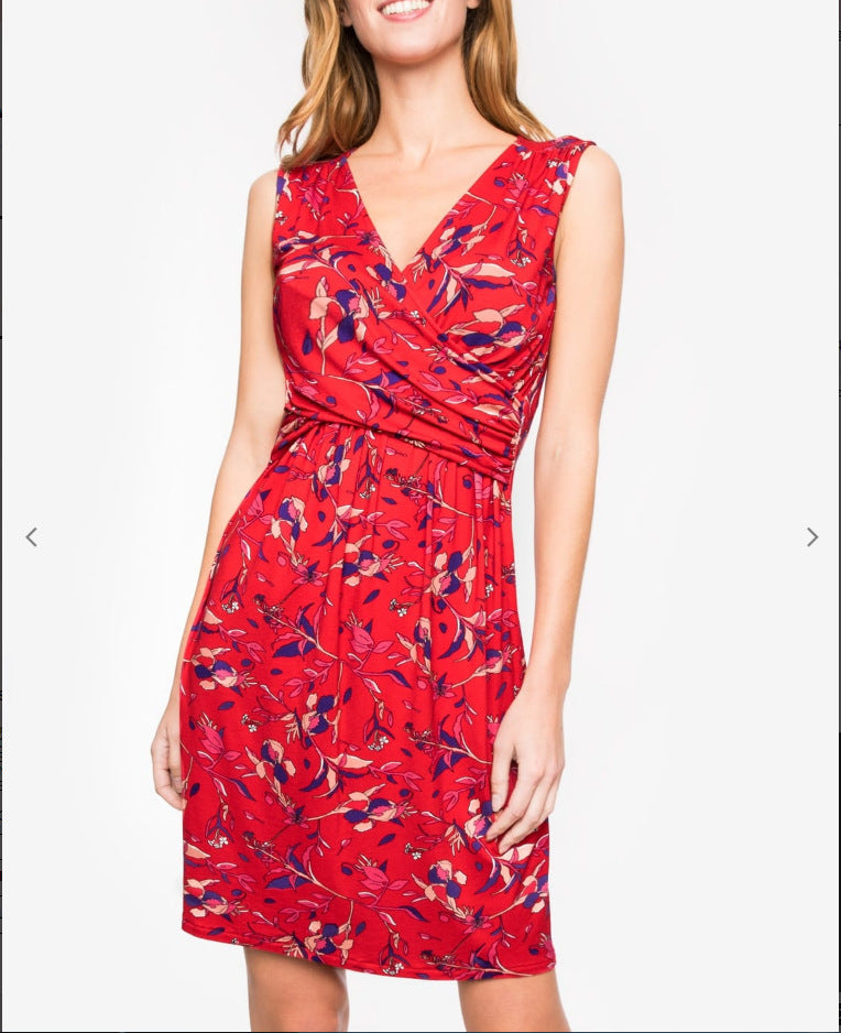 Nursing Clothes Polka Dot Print Short Sleeve V Neck Maternity Dress - BabynBeauty