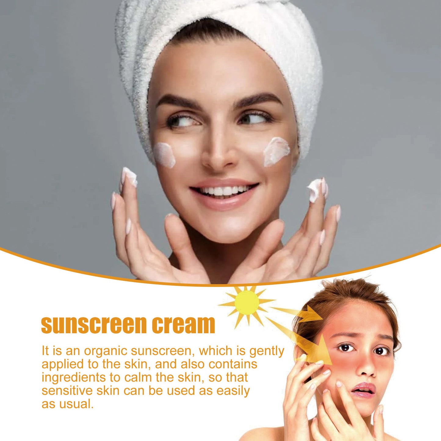 Probiotics Rice Organic Protective Cream Protection Non-greasy
