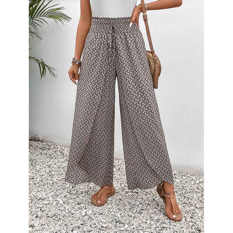 New Fashion Floral Wide-Leg Pants for Effortless Style