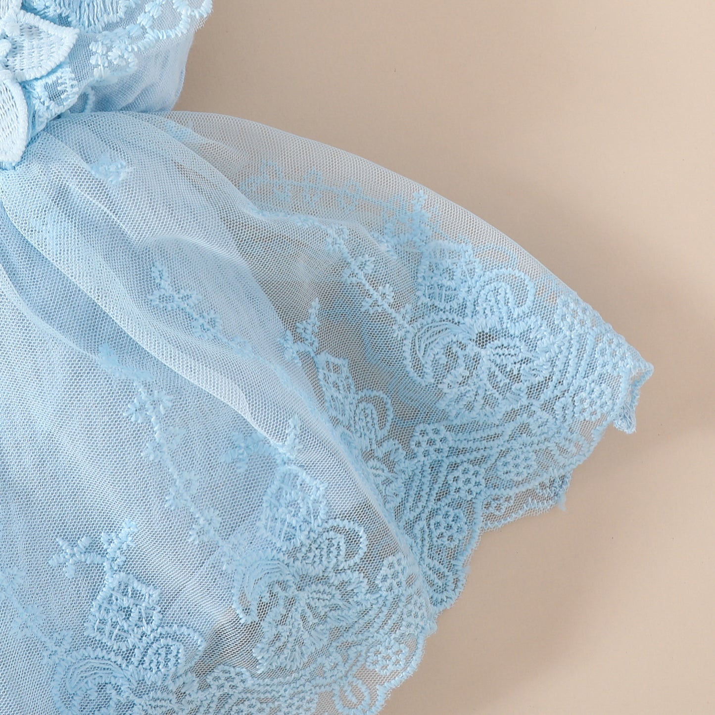 2024 Summer Baby Girl Sweet Sleeveless Lace Triangle Rompers Mesh Lace Flower Dress
