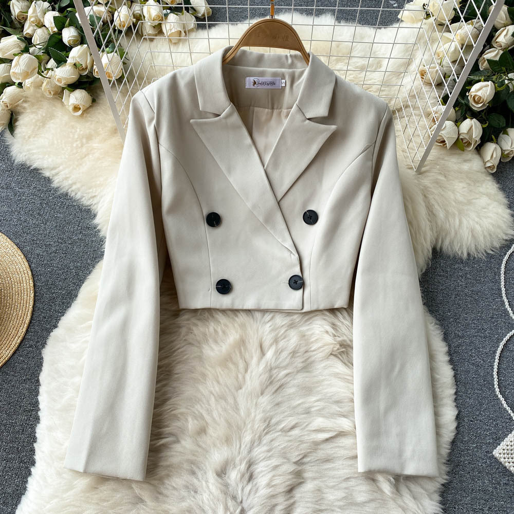 Short Suit Coat Women's Sling Dress Two-piece Set