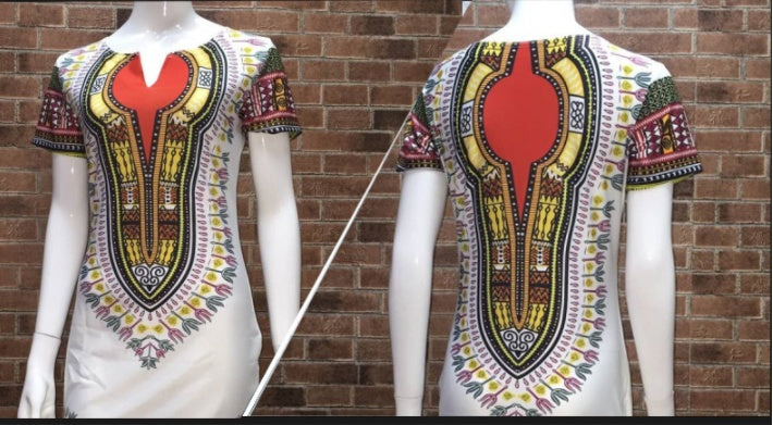 Amazon Ethnic Printed Polyester Ladies Dress
