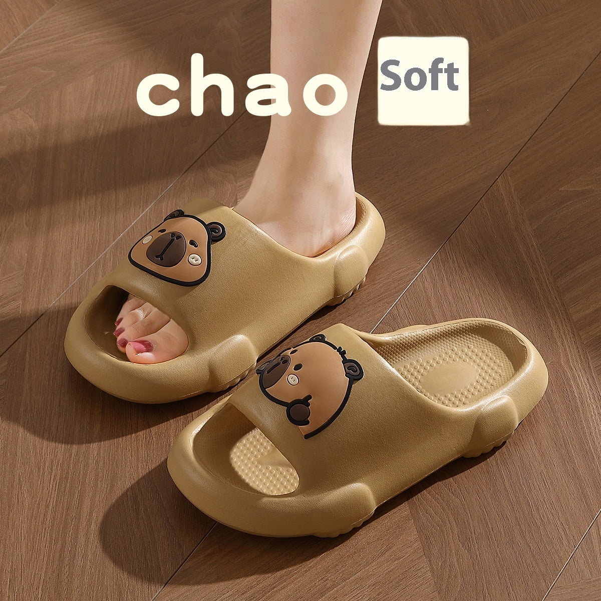 Women's Cartoon Slippers Indoor Non-slip Bathroom Slipper Fashion House Shoes - BabynBeauty