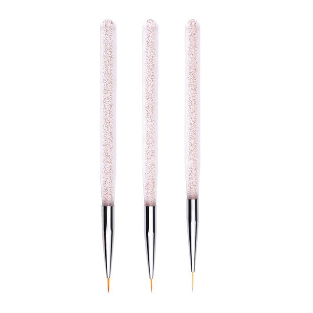 3Pcs/Set UV Gel Nail Liner Brush Acrylic