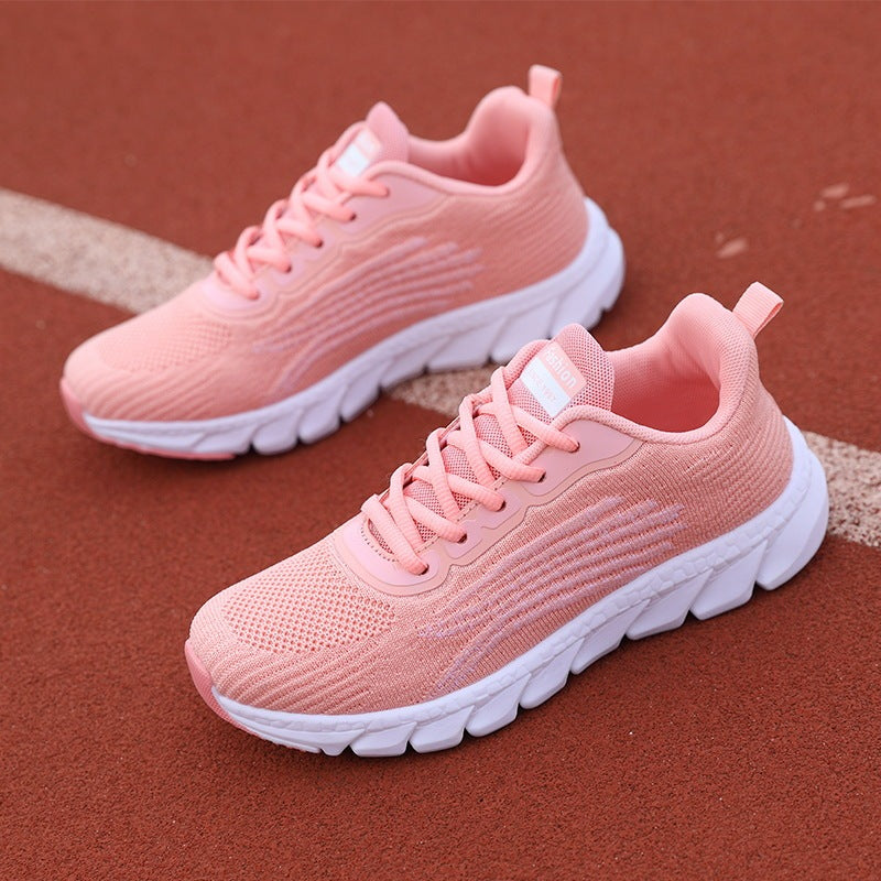 Men's And Women's Flying Woven Breathable Running Shoes Couple's Casual Sneakers - BabynBeauty