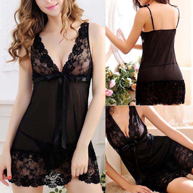 Transparent Meshsexy LadiesSexy Nightdress