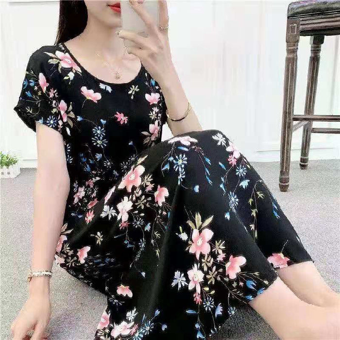 Ethnic Style Floral Dress Plus Size Printed - BabynBeauty