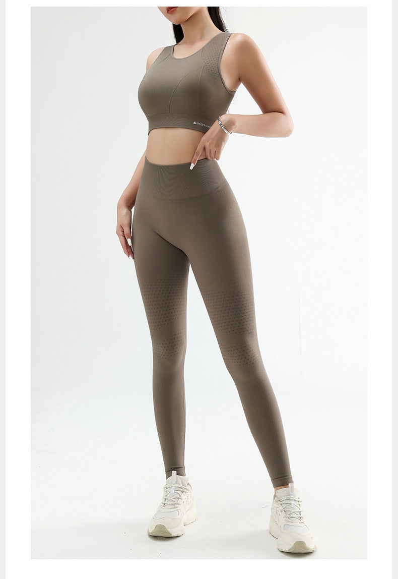 Seamless Knitted Bra Trousers Suit - BabynBeauty