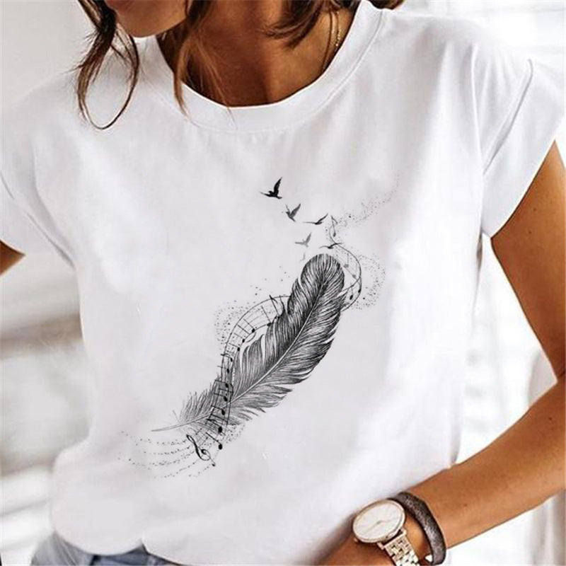 Women Dandelion T-shirts Fashion Clothing Cartoon Clothes Wa - BabynBeauty