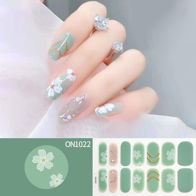 Laser Bronzing Flower Butterfly Nail Sticker