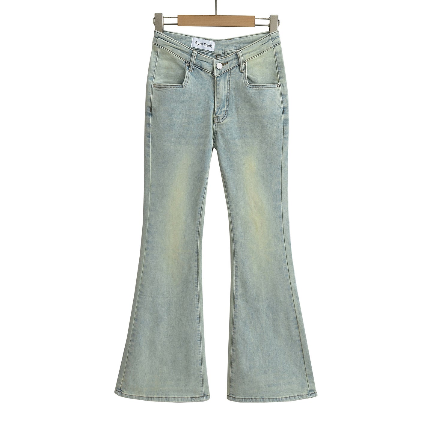 Fuli Washed Nostalgic Skinny Jeans For Women