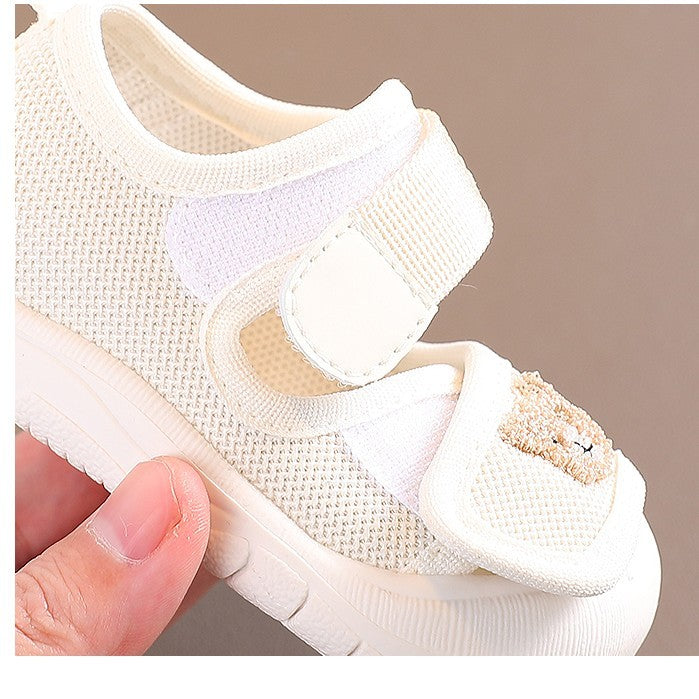 Baby Sandals Embroidered Bear Soft Sole Anti Slip Casual