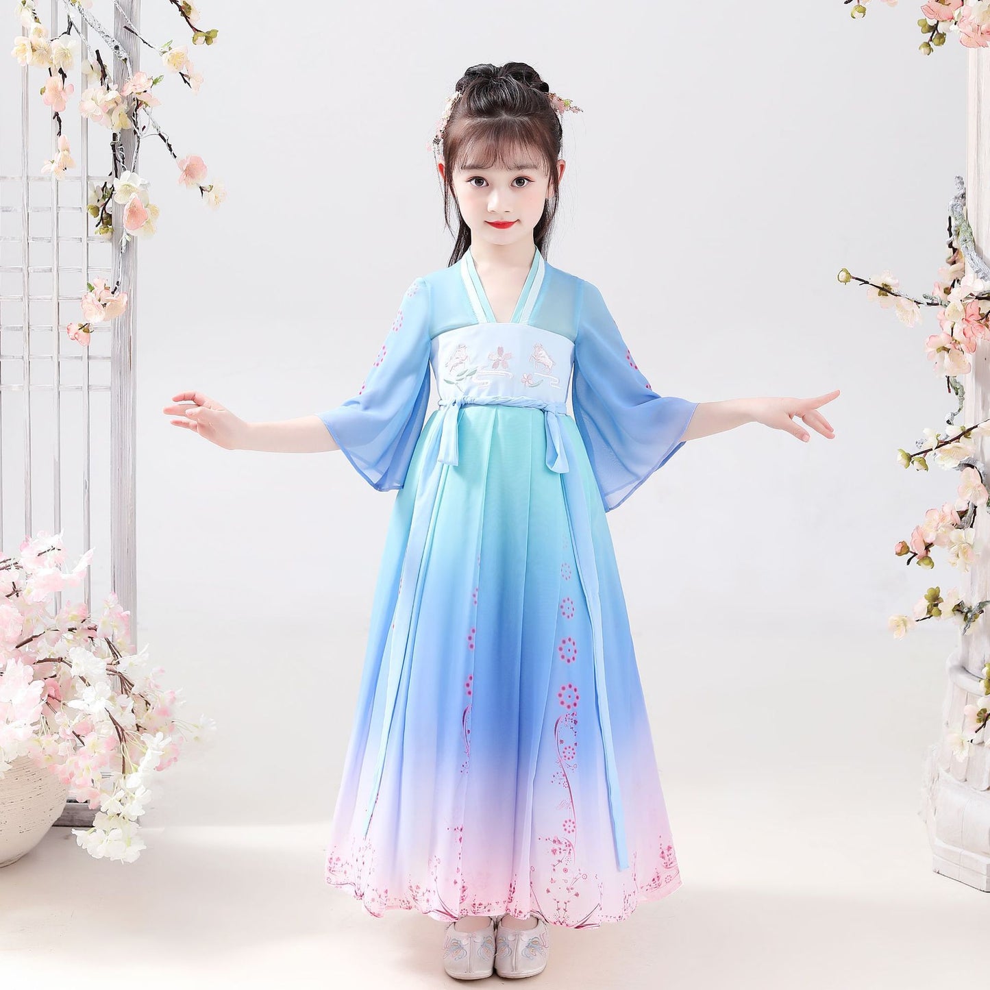 Chinese Style Ancient Costume Children's Dress Ethnic Style Tang Suit