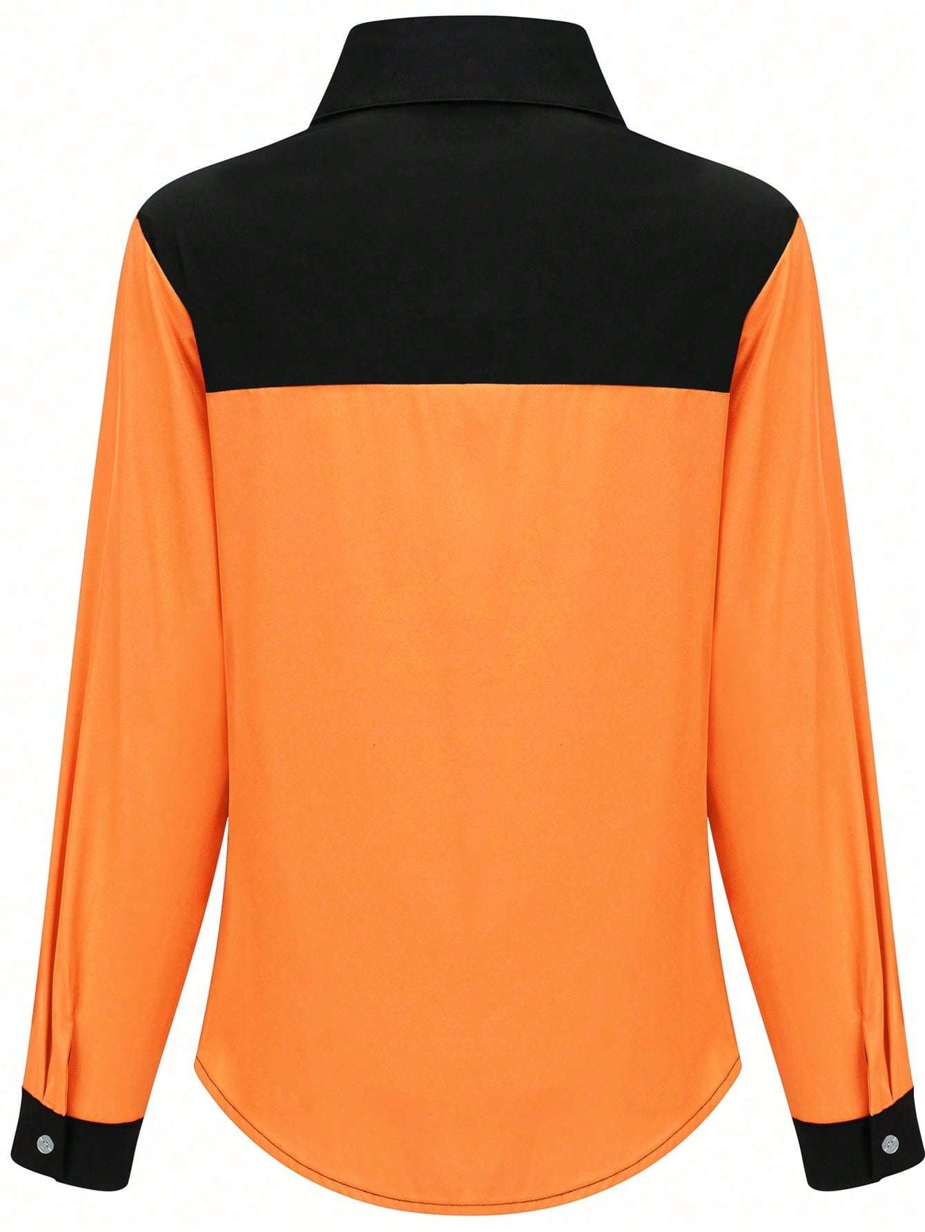 Chemise De Mode Pour Femmes Avec Patchwork De Couleurs