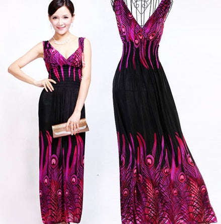 Women Bohemian Long Dress - BabynBeauty