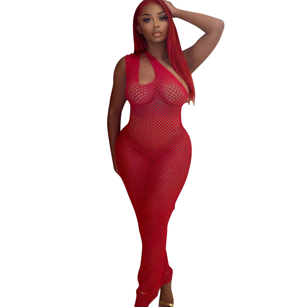 Fashion Mesh Cutout Dress Women - BabynBeauty