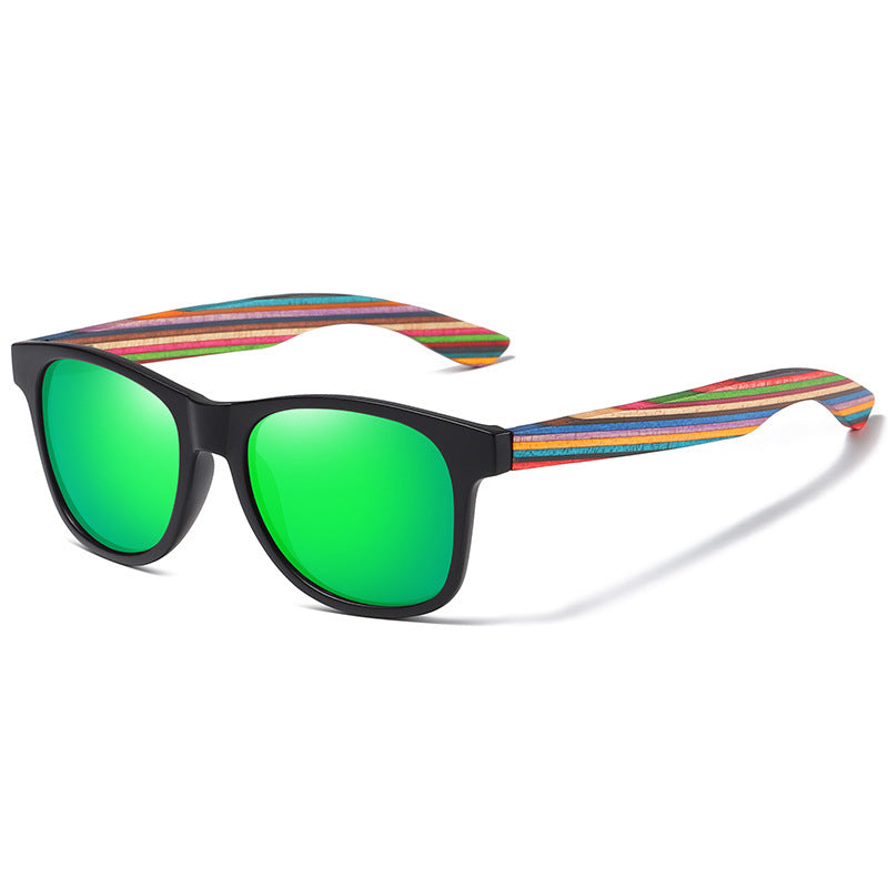 No Rice Nail Sand Black Color Wood Eco-friendly Polarized Sunglasses