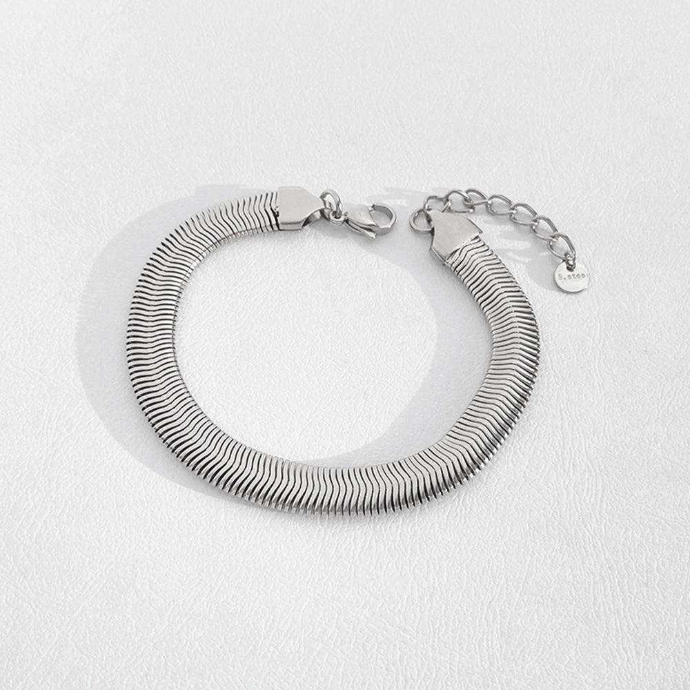 Stainless Steel Bracelet Electroplating Simple Style - BabynBeauty