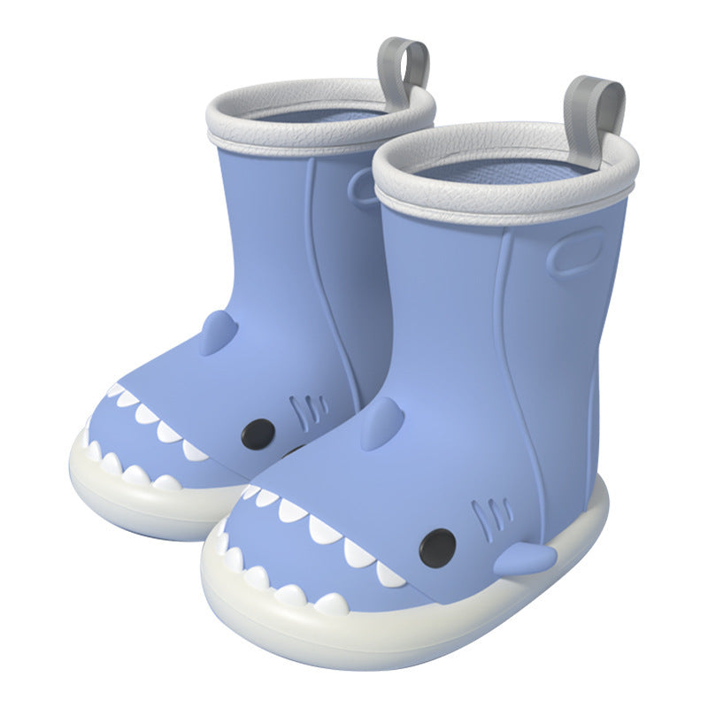 Shark Children's Rain Boots Female Boy Waterproof Rubber Shoes