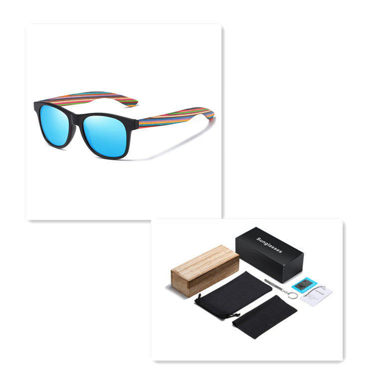 No Rice Nail Sand Black Color Wood Eco-friendly Polarized Sunglasses