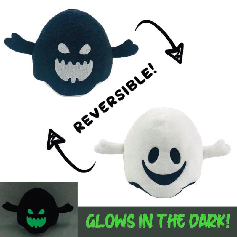 Halloween Luminous Plush Toys Creative Cute Reversible Ghost Pumpkin Plush Toy Kids Children Gift Two-sided Flip Children's Toys - BabynBeauty