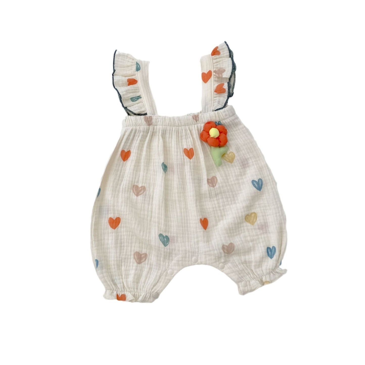 Infant Rompers Summer Baby Girl Sleeveless Romper Girl Ins Floral Romper Fashion Comfortable Cute - BabynBeauty