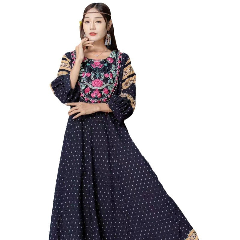 Women's Fashion New Ethnic Style Dress - BabynBeauty
