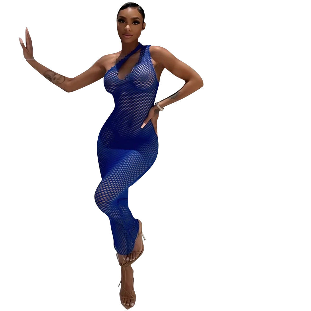Fashion Mesh Cutout Dress Women