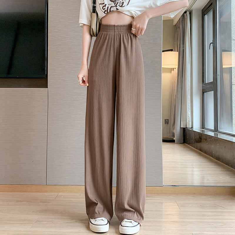 Loose Straight Casual Ice Silk Wide-leg Pants Women