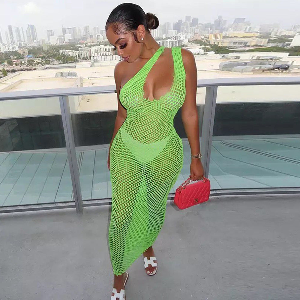 Fashion Mesh Cutout Dress Women