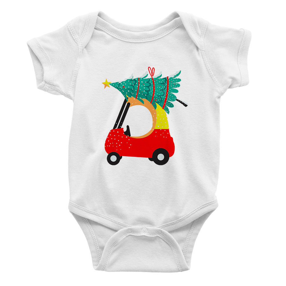 Baby Romper Cotton Short Sleeve Rompers Coating - BabynBeauty