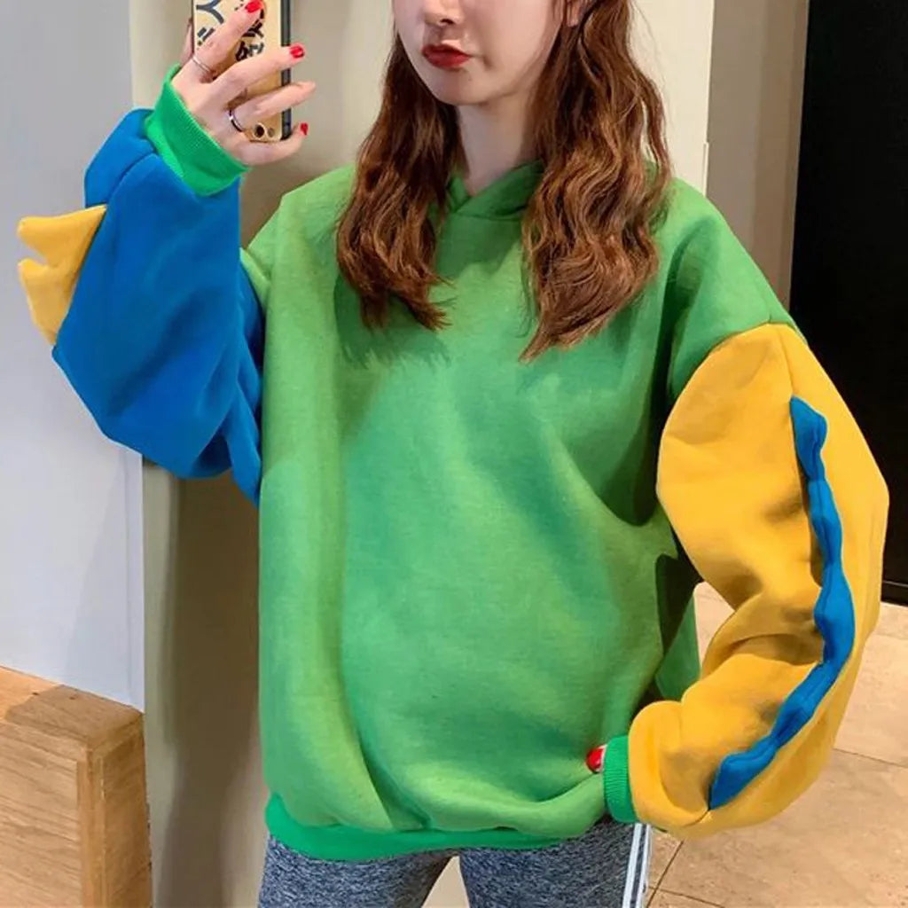 Women's Sweatshirts Hoodies Autumn Winter Sweet Cute Dinosaur Velvet Cashmere Hooded Hoodies Female Pullovers Jumper Moletom New