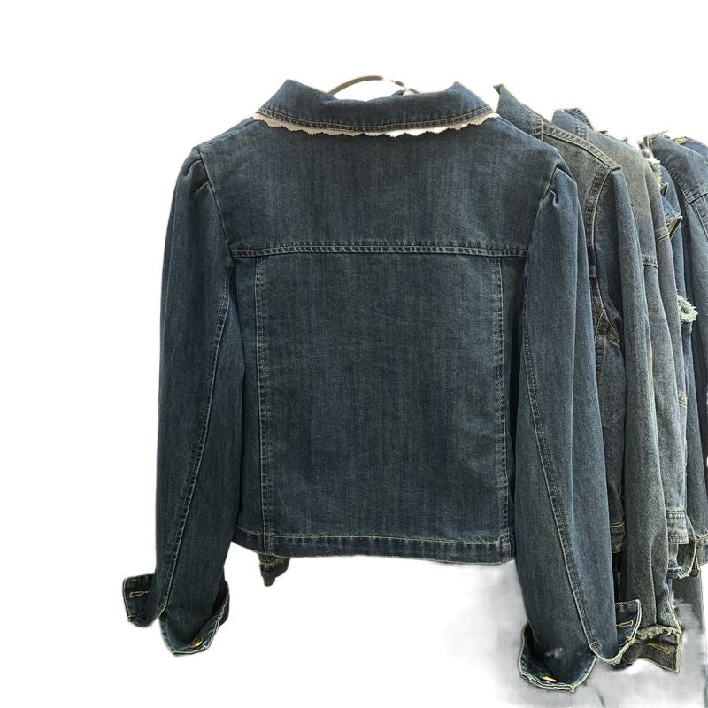 Vintage Lace Stitching Jacket Short Top - BabynBeauty