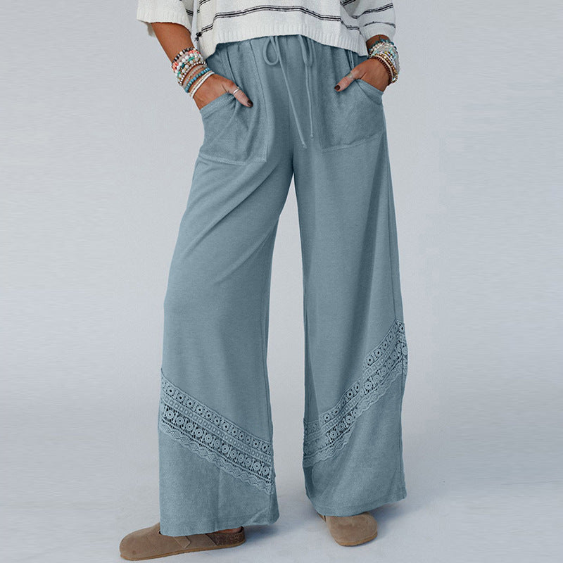 Women's All-match Lace Crocheted Wide-leg Pants