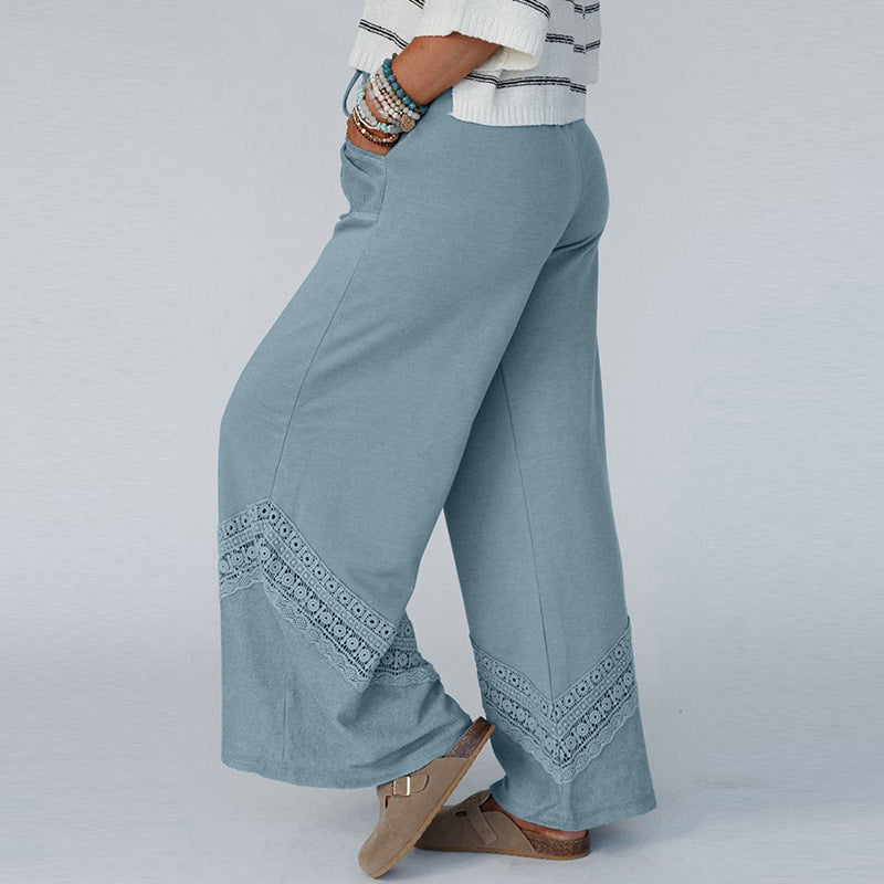 Women's All-match Lace Crocheted Wide-leg Pants