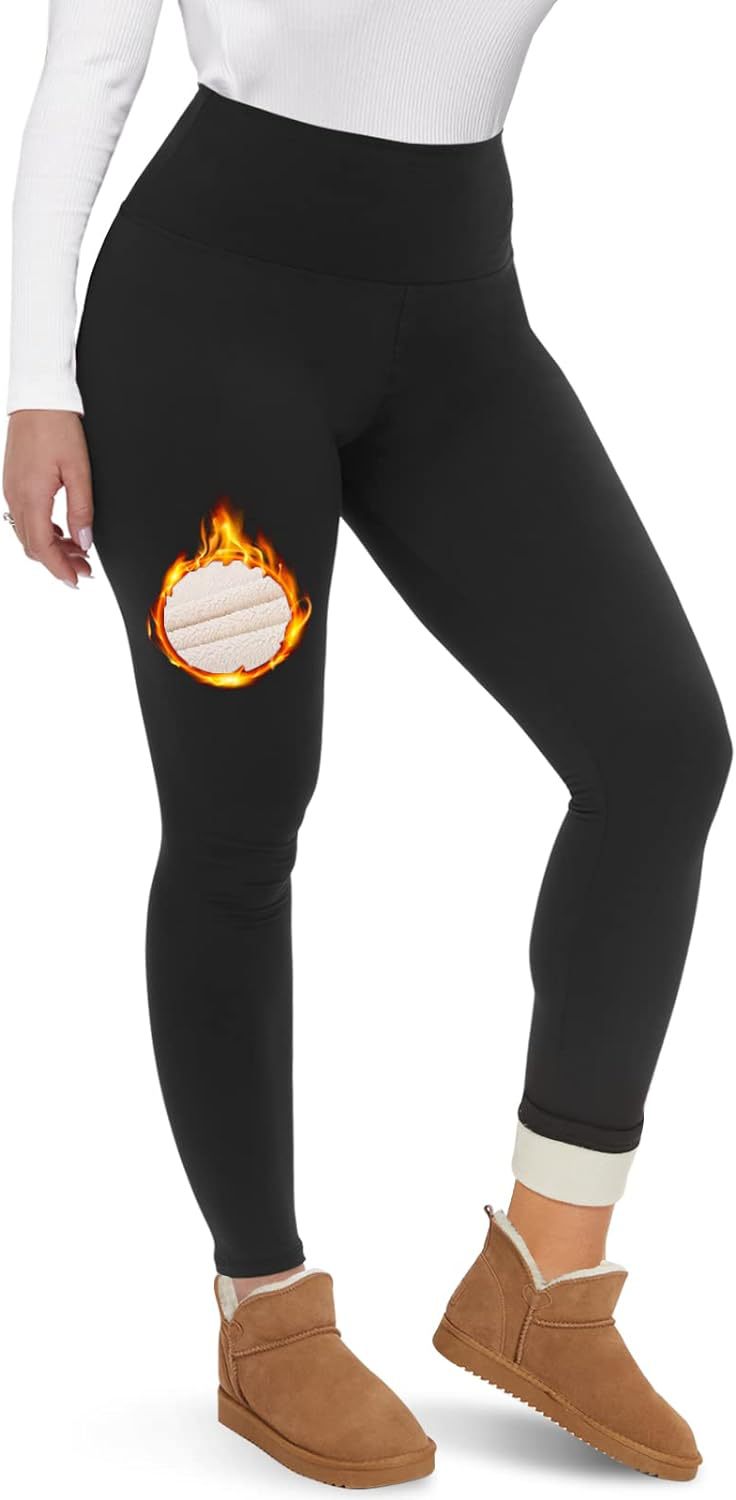 Autumn And Winter Fleece-lined Outer Wear High Waist Warm Pants For Women