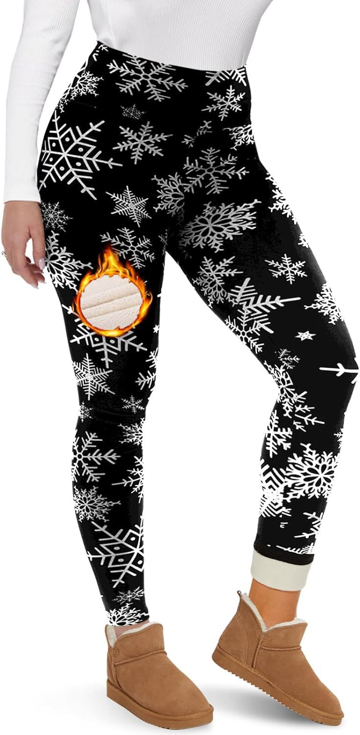 Autumn And Winter Fleece-lined Outer Wear High Waist Warm Pants For Women