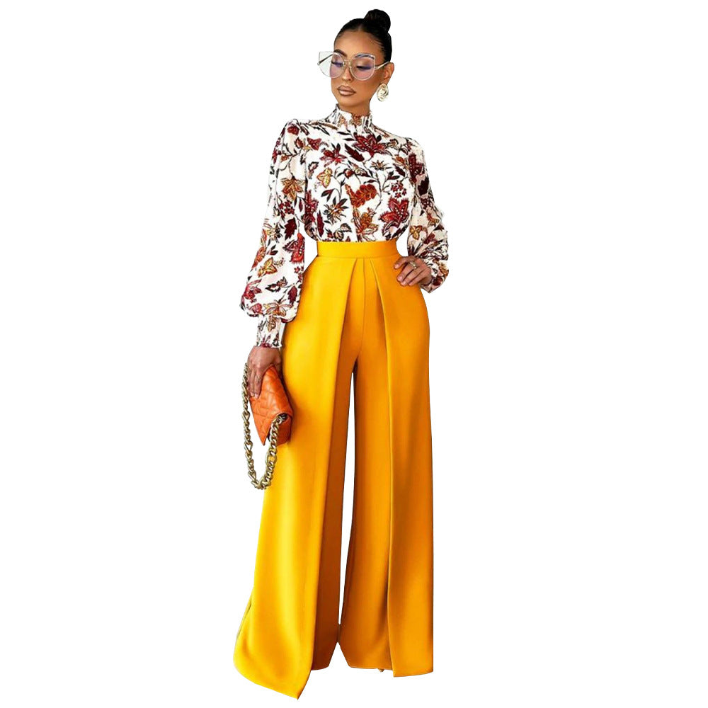 Loose Slimming Wide-leg Pants Solid Color Straight Fashion Casual Pants
