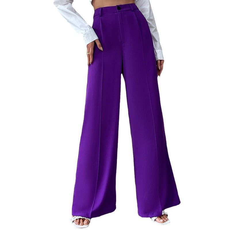 High Waist Slimming Loose Wide Leg Pants Casual - BabynBeauty