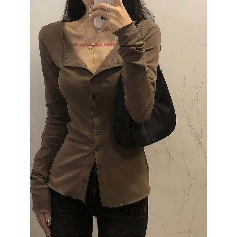 Sweet And Spicy Waist Trimming Shirt Women