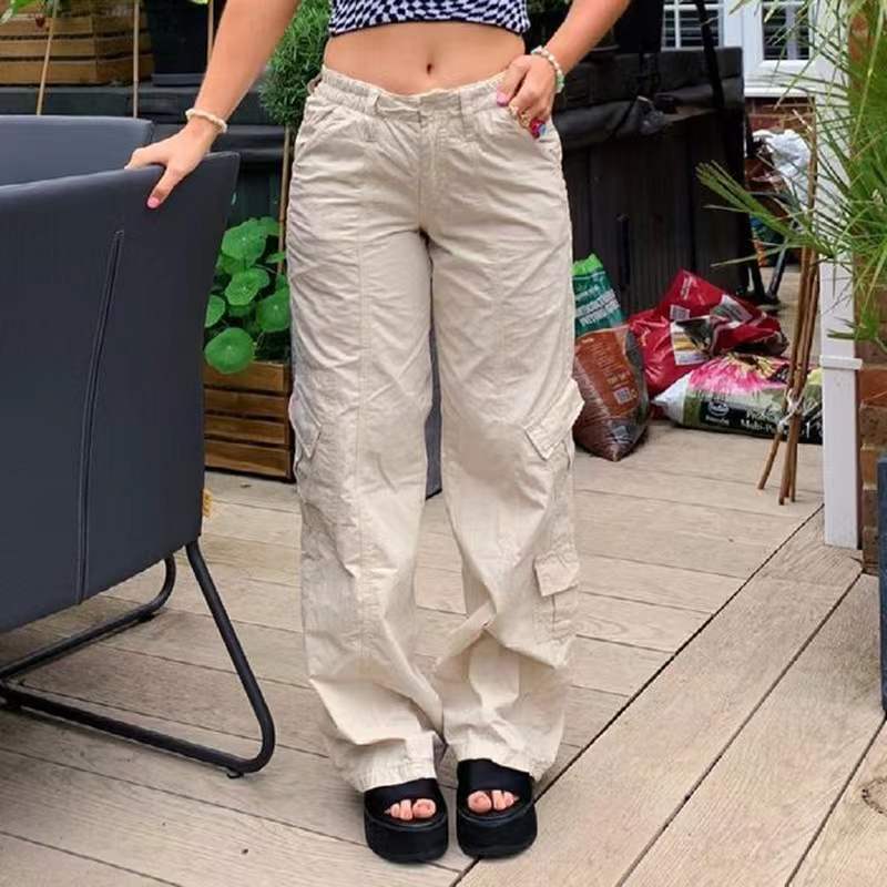 Multi-pocket Workwear Women's Pants Loose - BabynBeauty
