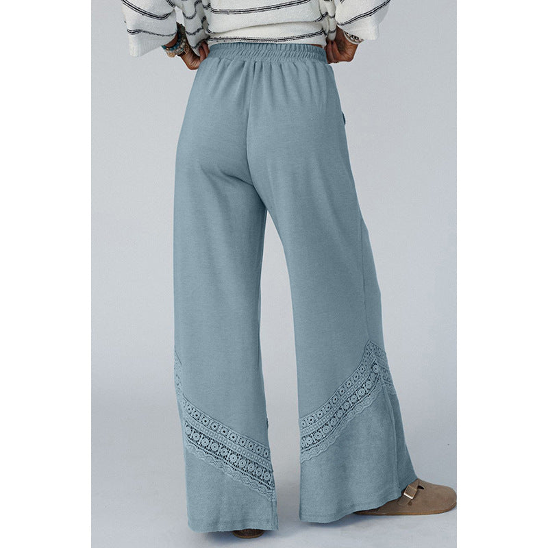 Women's All-match Lace Crocheted Wide-leg Pants