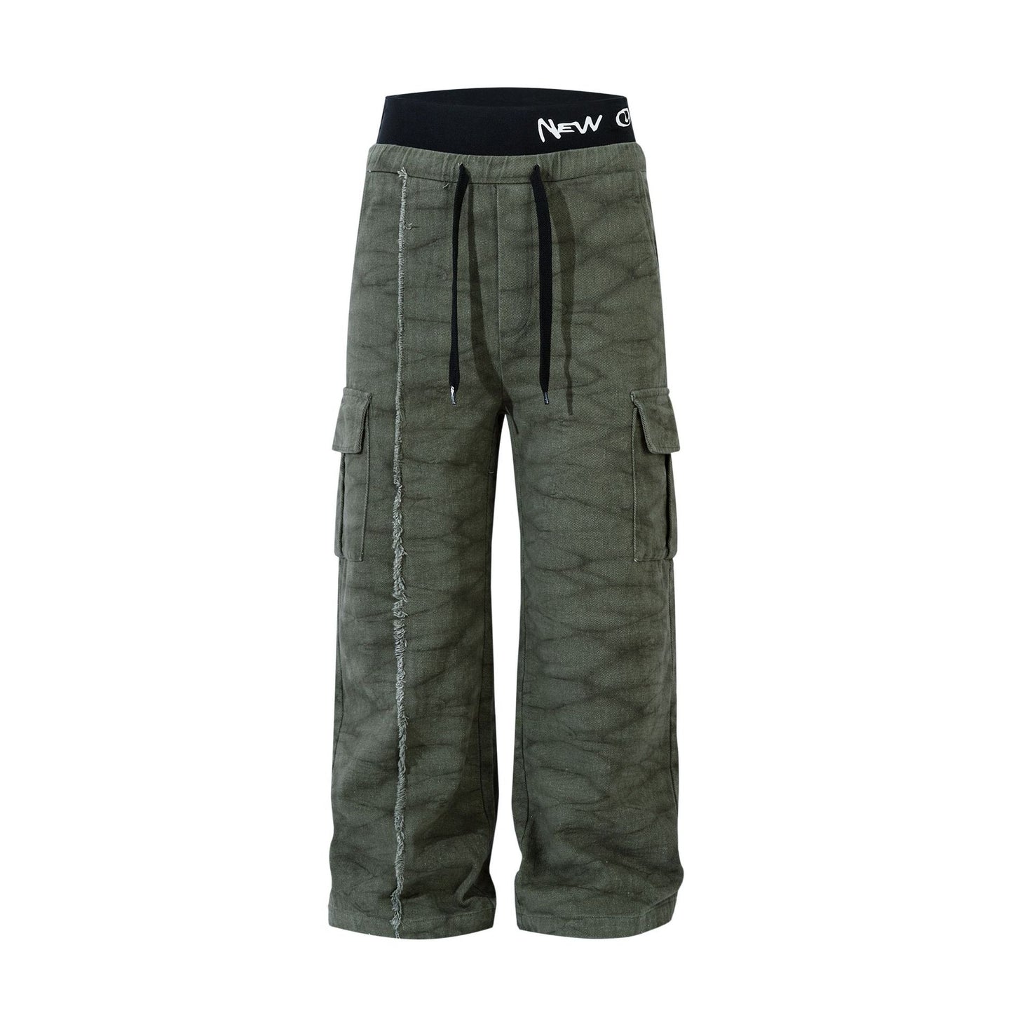 American High Street Washed Old Cargo Jeans Men And Women