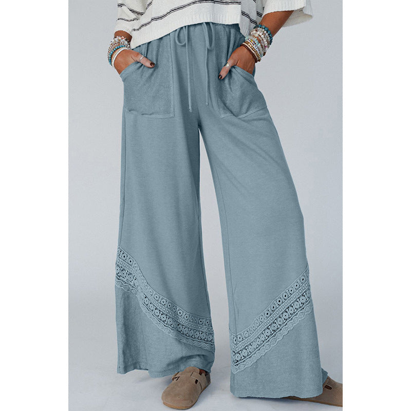 Women's All-match Lace Crocheted Wide-leg Pants