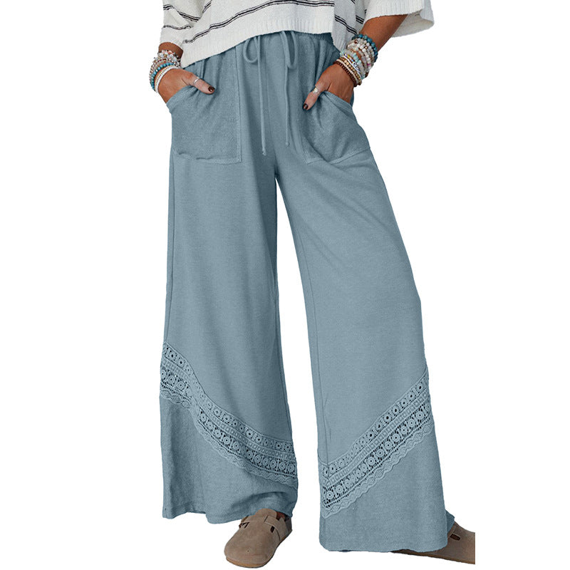 Women's All-match Lace Crocheted Wide-leg Pants