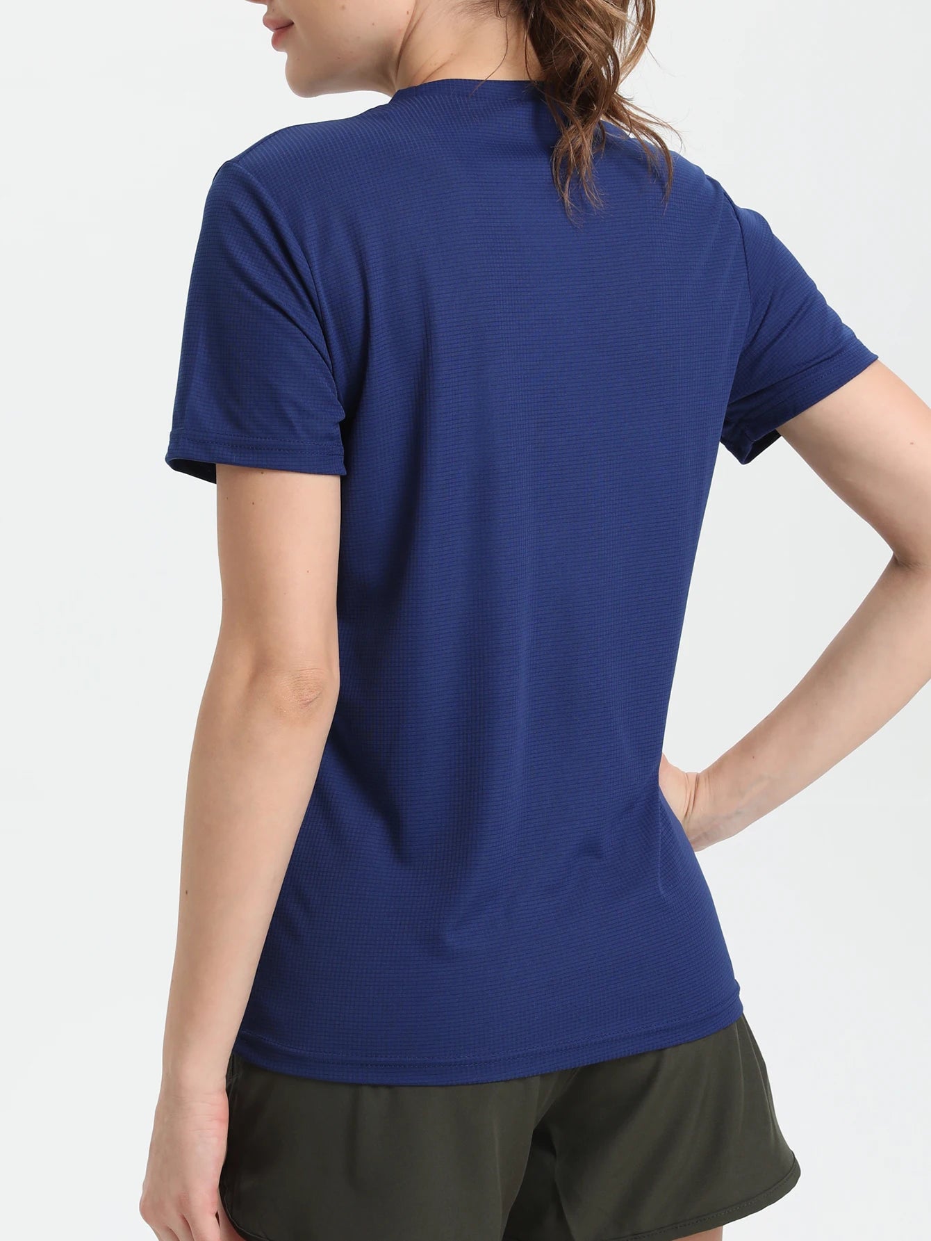 Women's Solid Color Ultralight Quick Dry Sport T-Shirt,Breathable Lightweight ,Running Gym Compression Shirt
