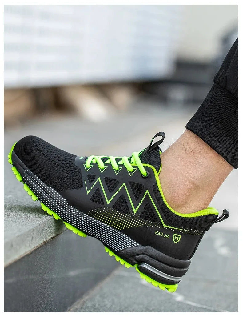 Safety Shoes Men Women Anti-Smashing Steel Toe Cap Indestructible Light Breathable Sneaker Work Shoes Safety Boots
