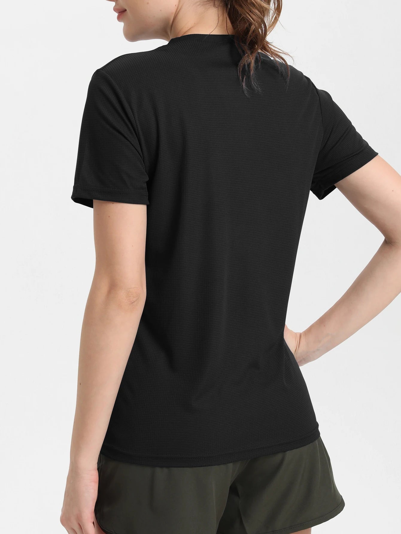 Women's Solid Color Ultralight Quick Dry Sport T-Shirt,Breathable Lightweight ,Running Gym Compression Shirt